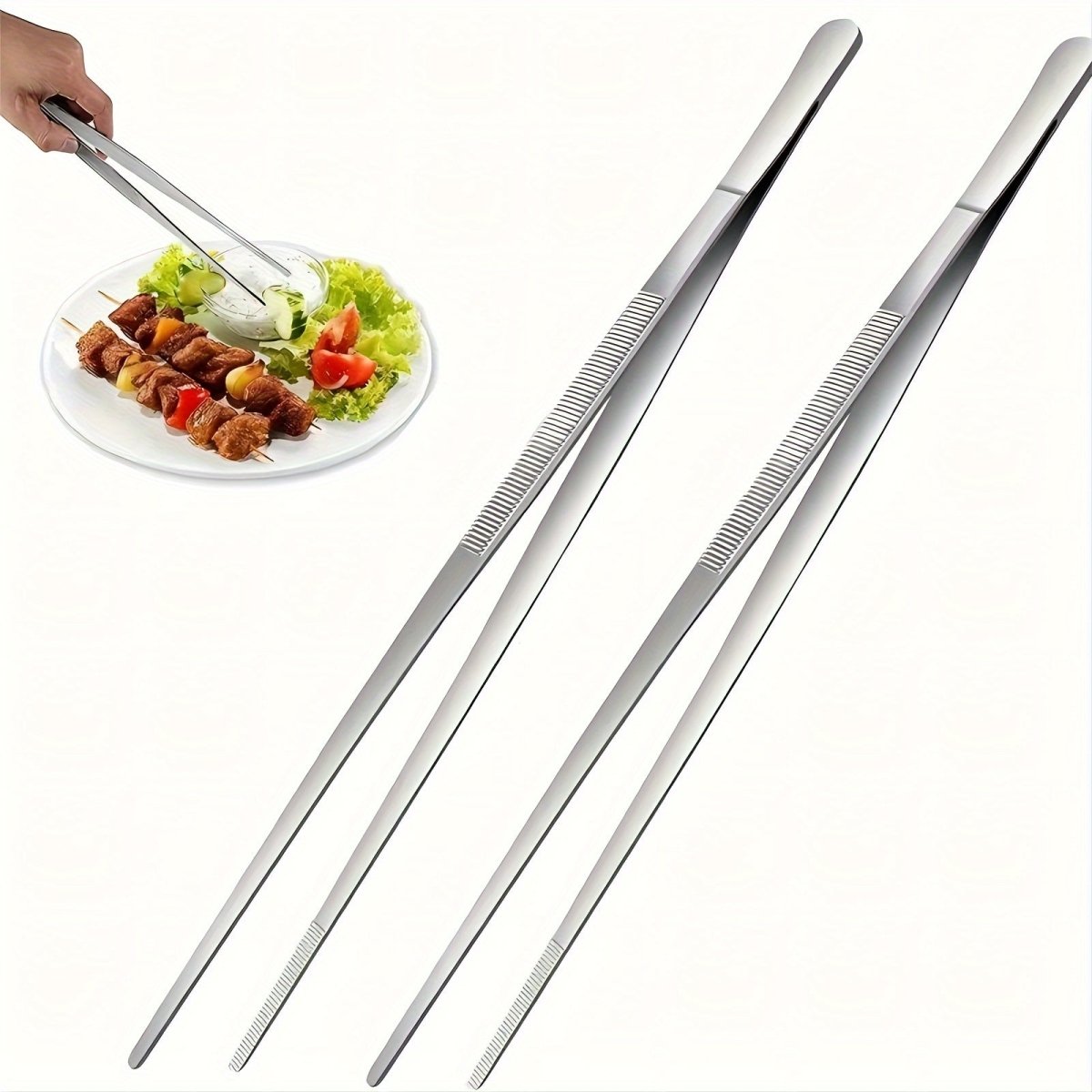 FIREPROOF - Pinze da grill multifunzionali da 25 cm per picnic e cucina domestica