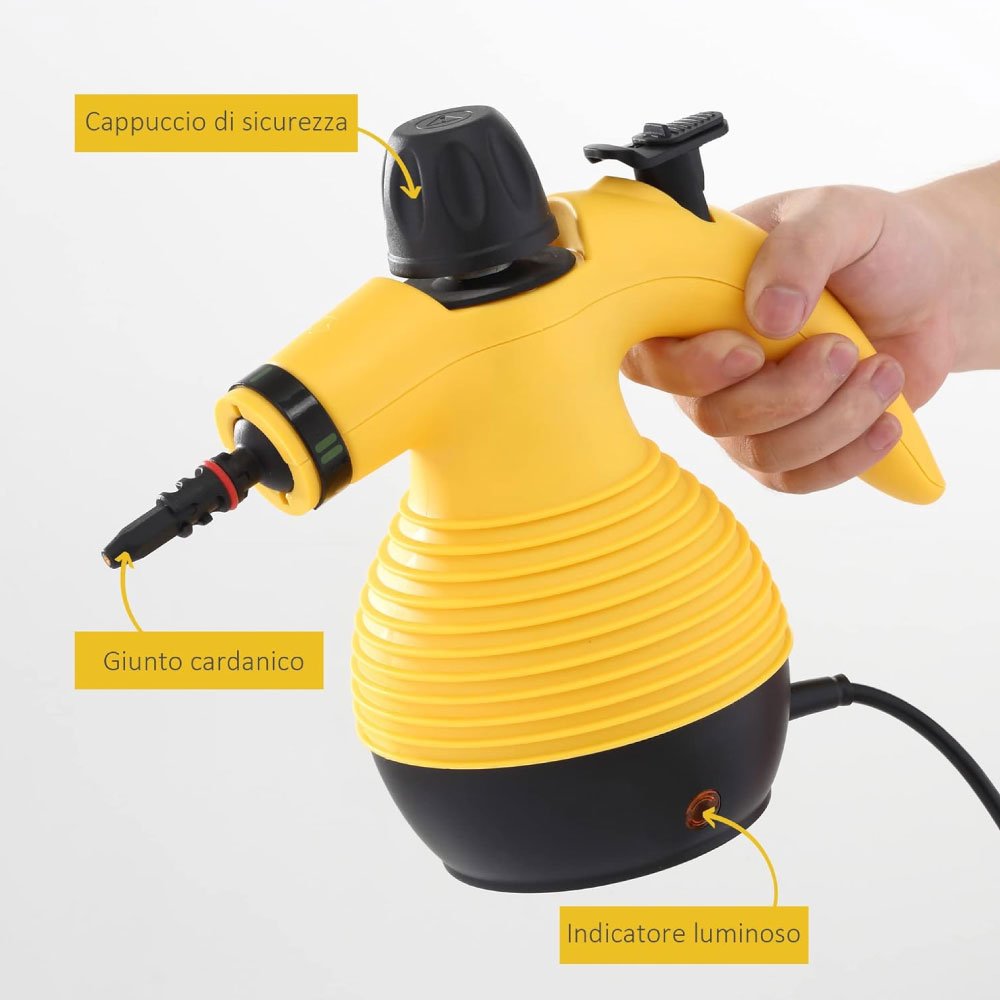 Vapor+™ – Idropulitrice a Vapore 900W | Pulizia Profonda e Igienizzazione Naturale