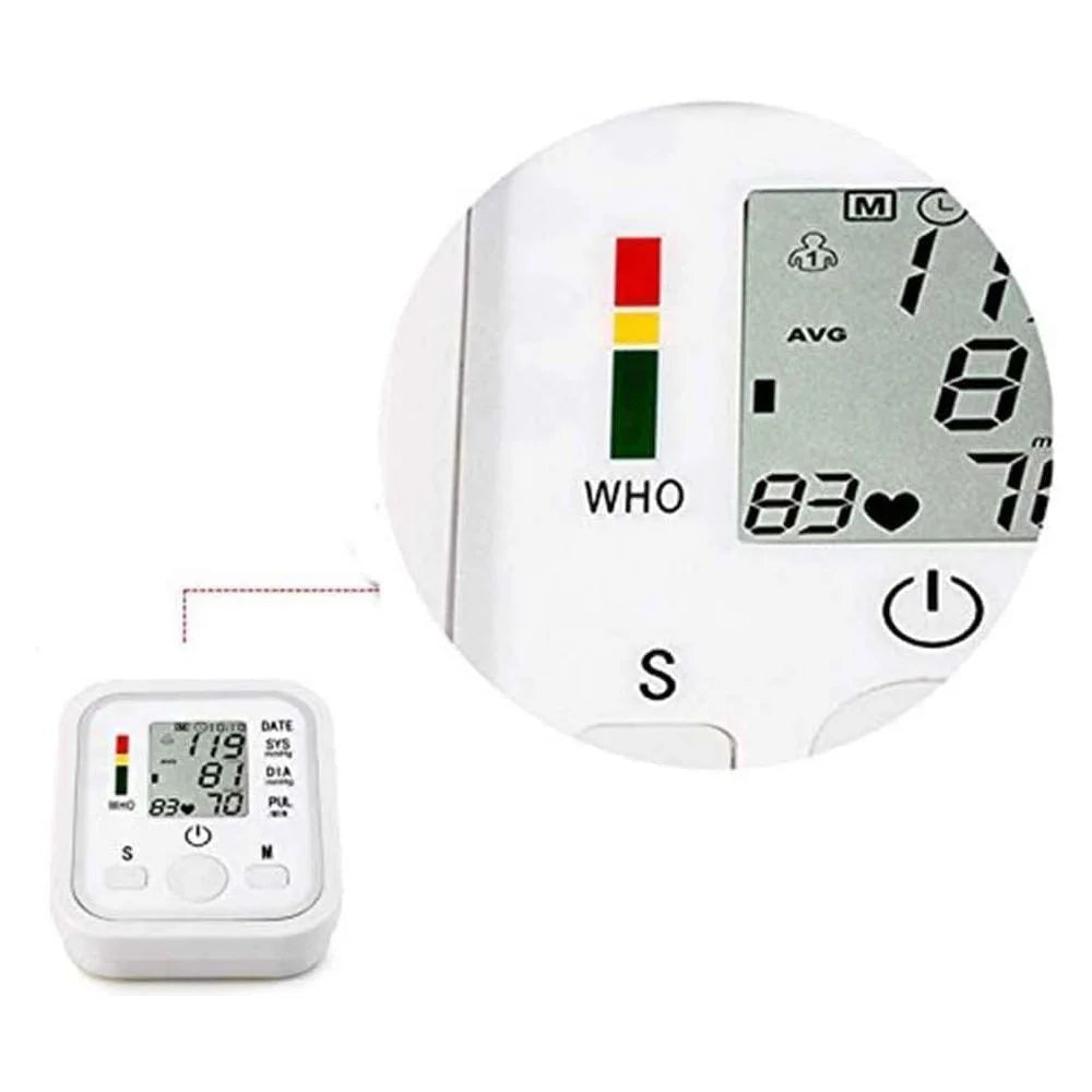 Misuratore di Pressione da Polso LCD Digitale Automatico – Letture Precise & Facili da Usare