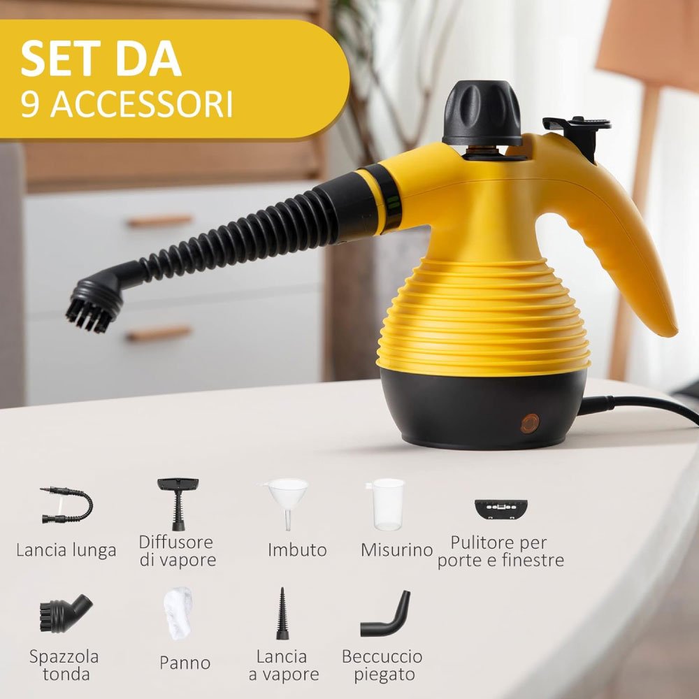Vapor+™ – Idropulitrice a Vapore 900W | Pulizia Profonda e Igienizzazione Naturale