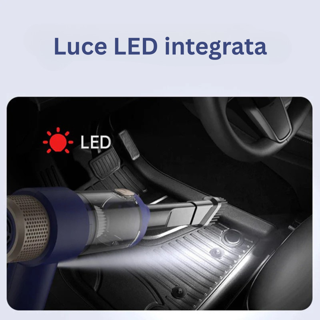 Aspirapolvere per Auto Senza Fili Potente ed Efficace