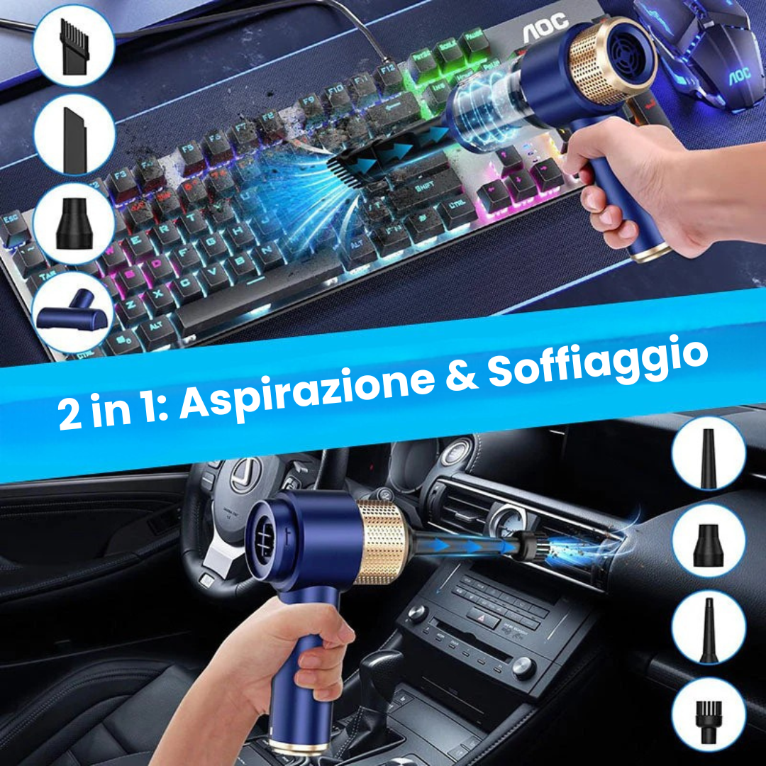 Aspirapolvere per Auto Senza Fili Potente ed Efficace