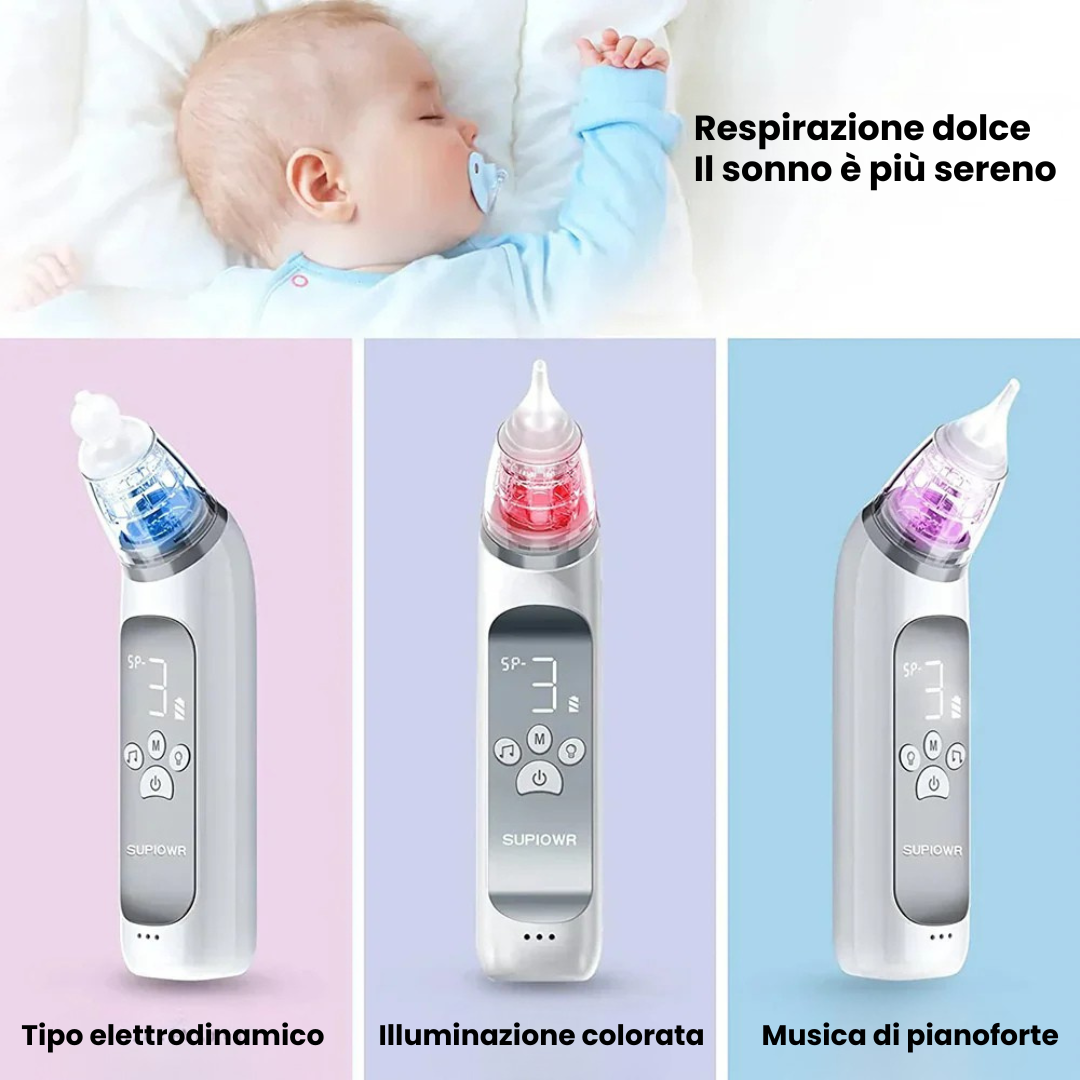 Aspiratore Nasale Elettrico per Bebè – Respiro Libero & Sonno Sereno