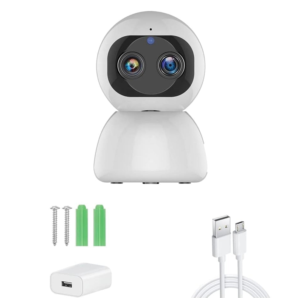 Telecamera Panoramica Doppia Lente™ – Visione HD 1080p, Allarme Smart & Audio Bidirezionale