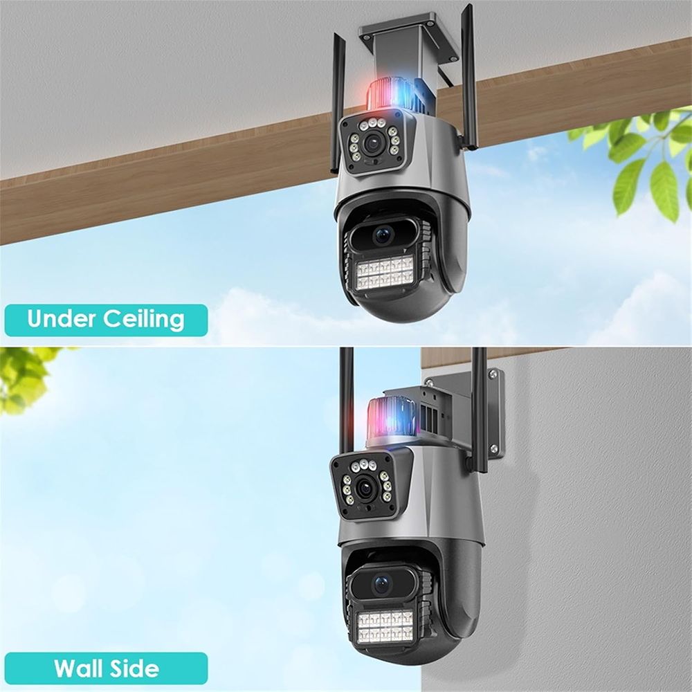 Telecamera PTZ 3 Lenti™ – Visione Doppia, Bluetooth, Antenna 5dBi & Rotazione Completa