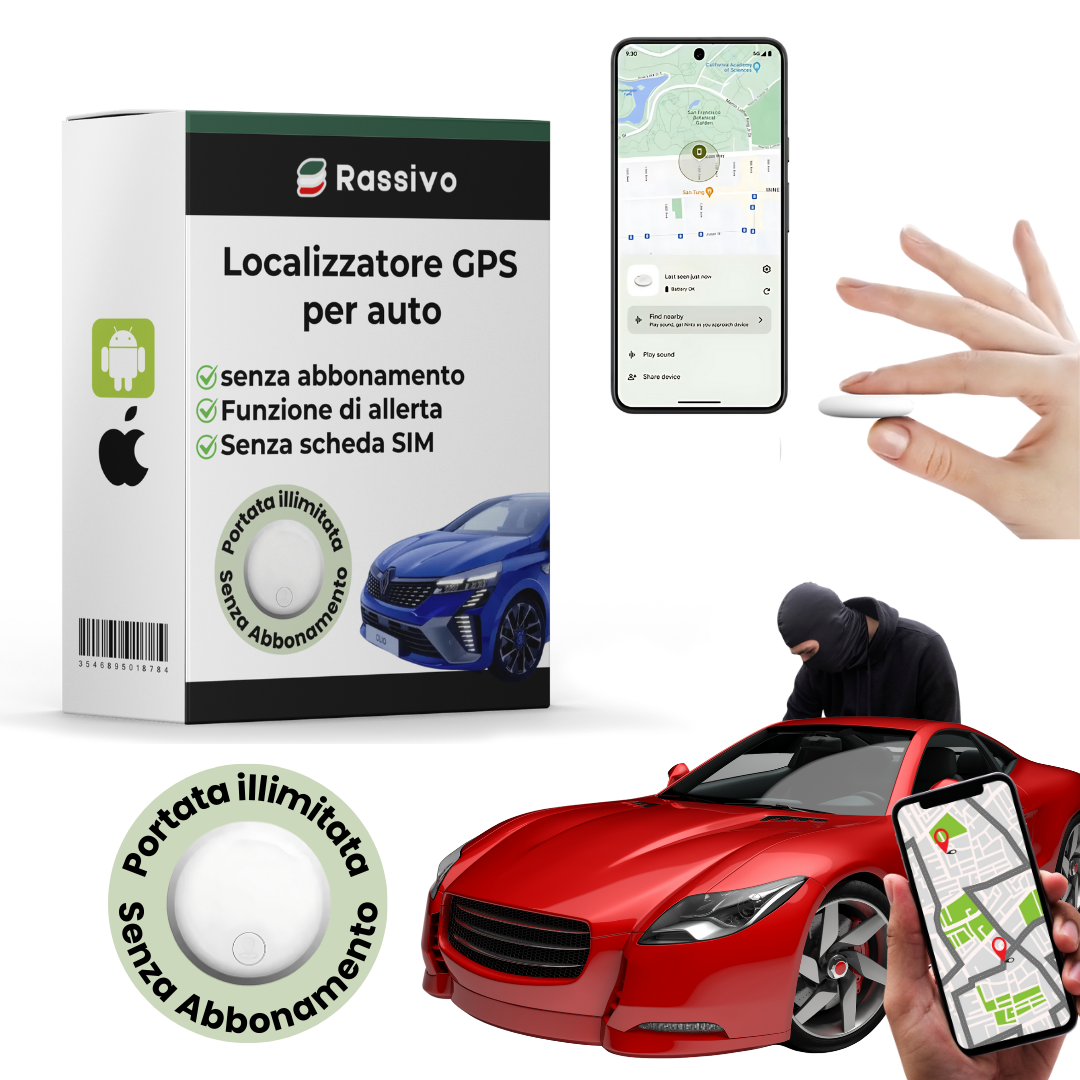Localizzatore GPS per auto senza abbonamento – Compatibile iOS / Android e tracciamento preciso 24/7