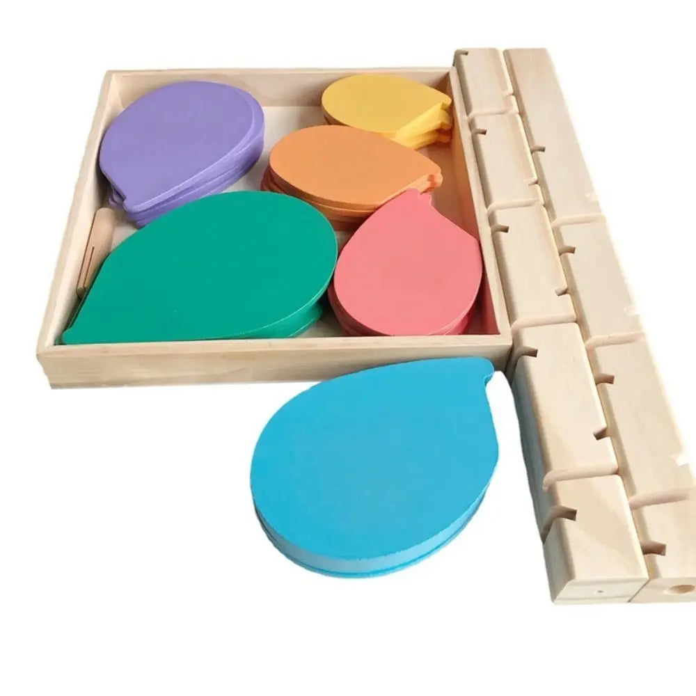 Gioco Montessori Sensoriale per bambini | Albero Arcobaleno con Palline in Legno