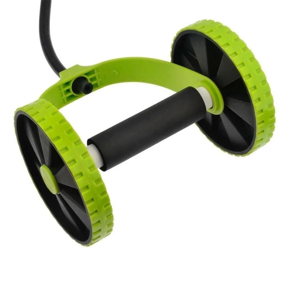AB Roller con Corda di Trazione e Doppie Ruote – Allenamento Completo & Portatile con 44 Esercizi