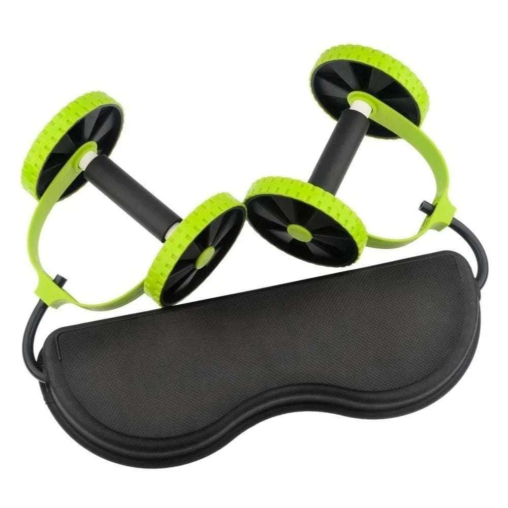 AB Roller con Corda di Trazione e Doppie Ruote – Allenamento Completo & Portatile con 44 Esercizi