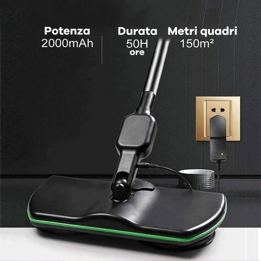 Fleuurs Mocio Power – Mocio Elettrico Senza Fili 300 RPM per Lavaggio, Lucidatura & Inceratura