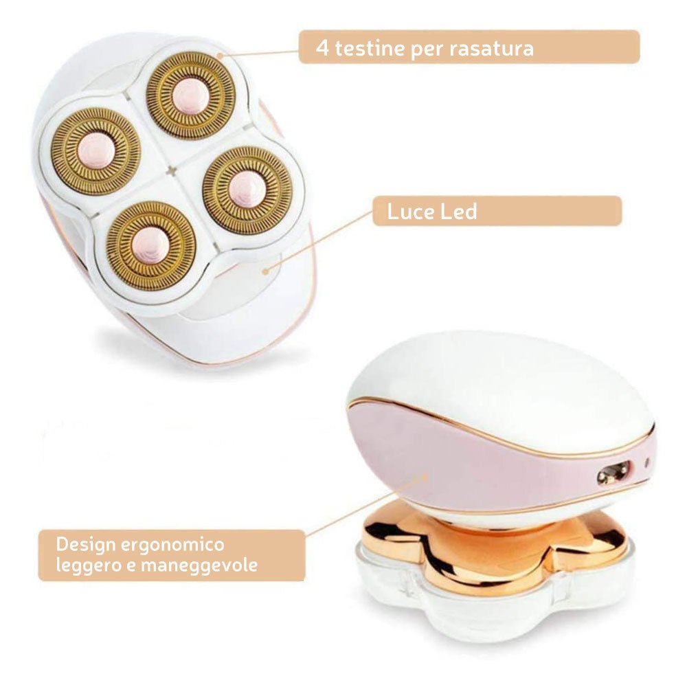 Epilatore Flawless Rasoio Elettrico Femminile – Depilazione Rapida, Indolore & Senza Fili