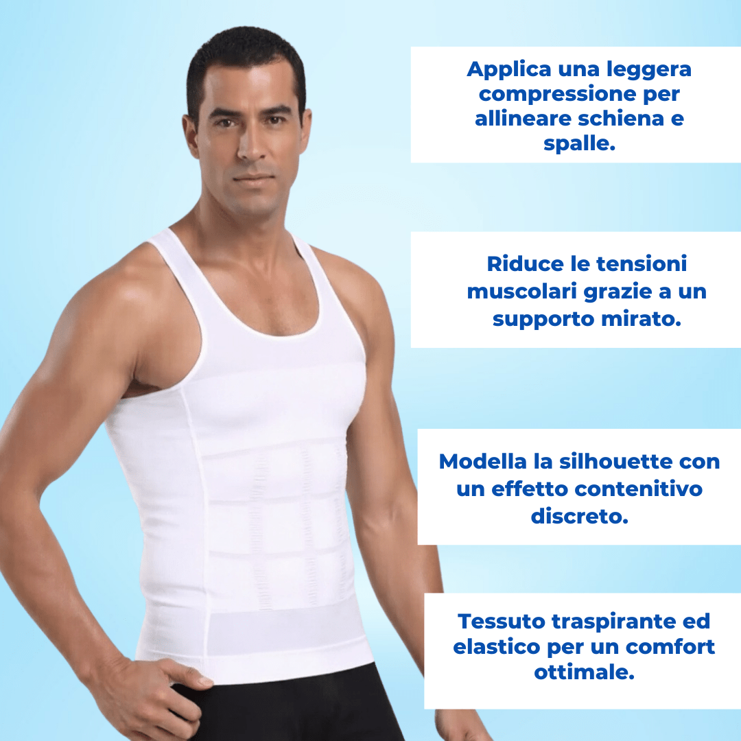 Canotta Correttiva e Snellente Posturale - Unisex | Rassivo