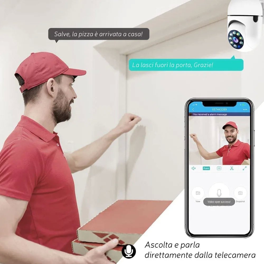 Telecamera PTZ 3 Lenti™ – Visione Doppia, Bluetooth, Antenna 5dBi & Rotazione Completa
