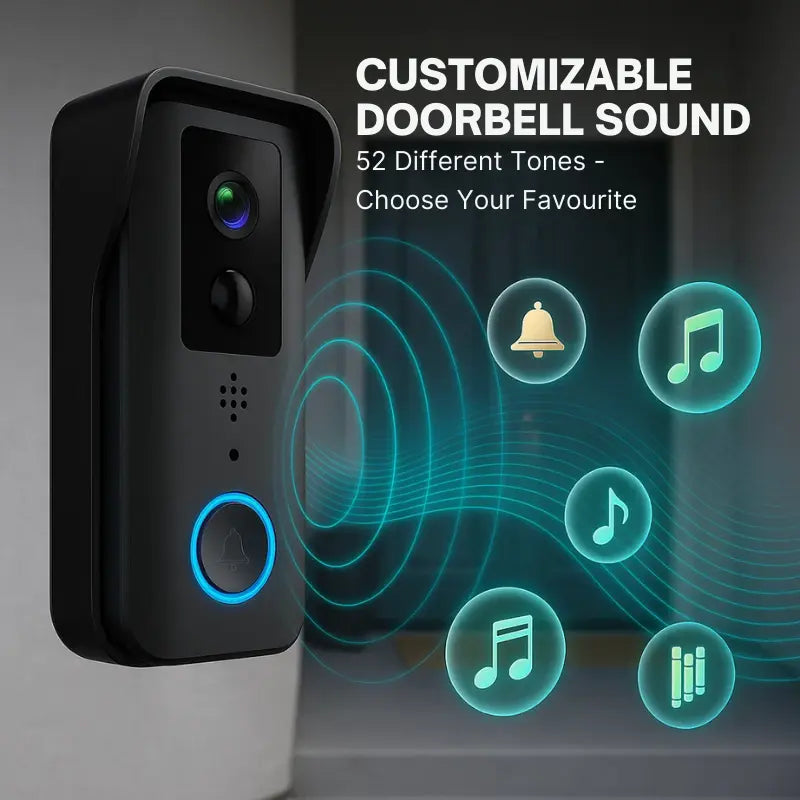 Videocitofono Wireless Senza Abbonamento – Telecamera HD 1080p con Visione Notturna e Avvisi di Movimento