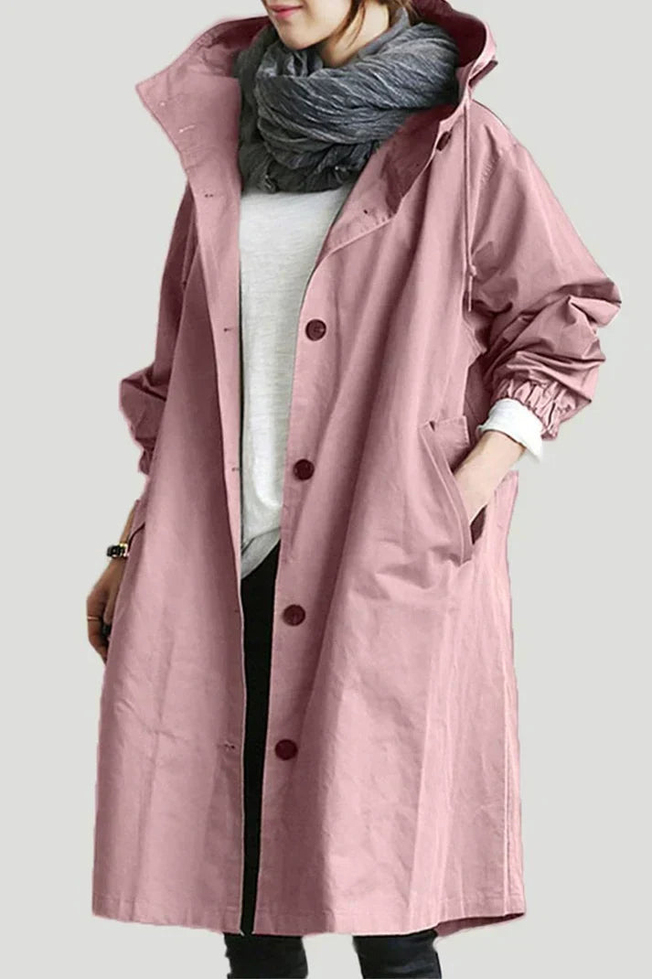 Trench Impermeabile da Donna con Cappuccio – Lungo e Caldo