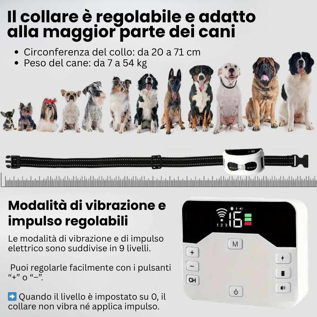 GoldenFence™ – Recinto wireless & Collare addestramento 2-in-1 – Sicurezza & Addestramento Facile 🐾