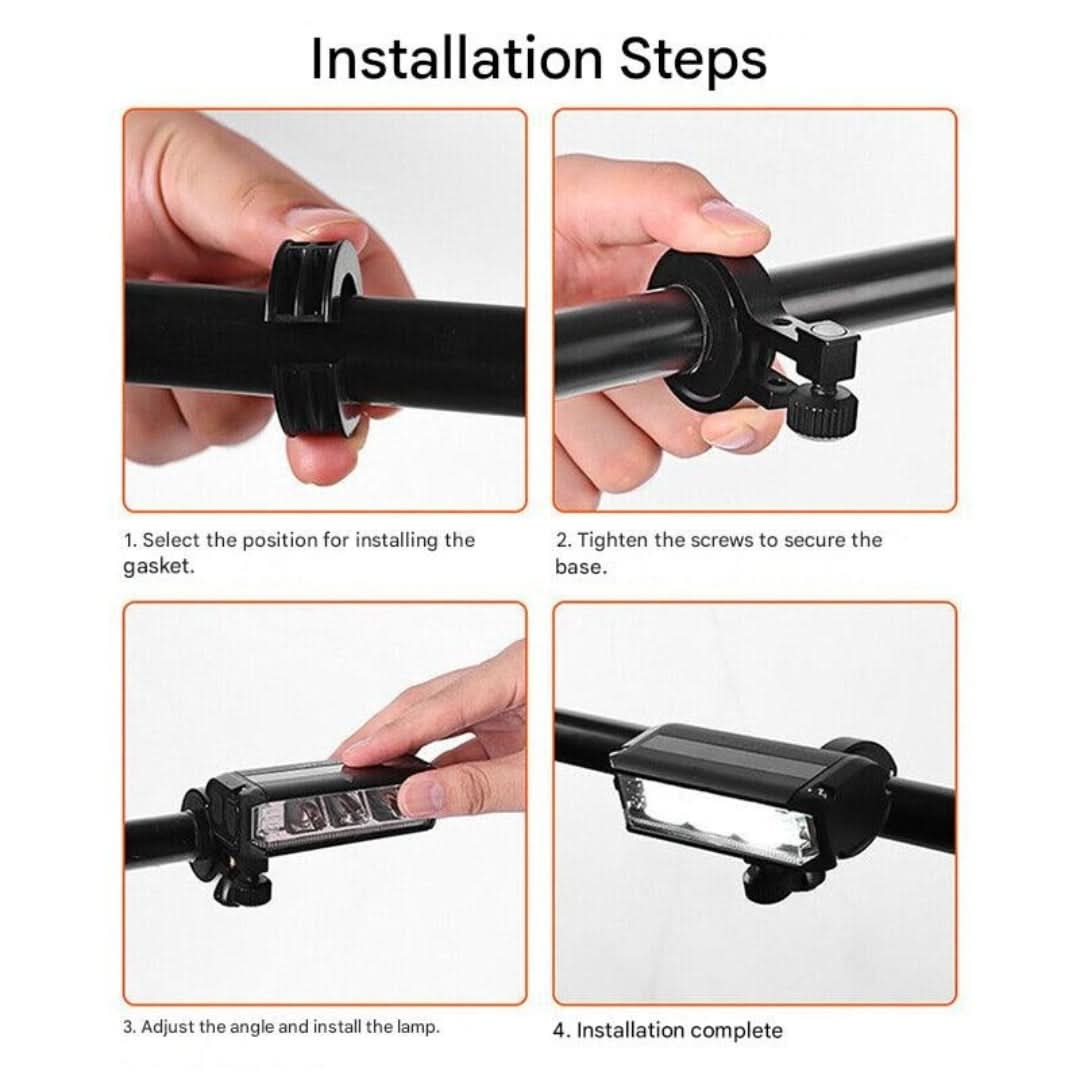 VELOFLASH – luce LED per bicicletta a 180° con batteria potente
