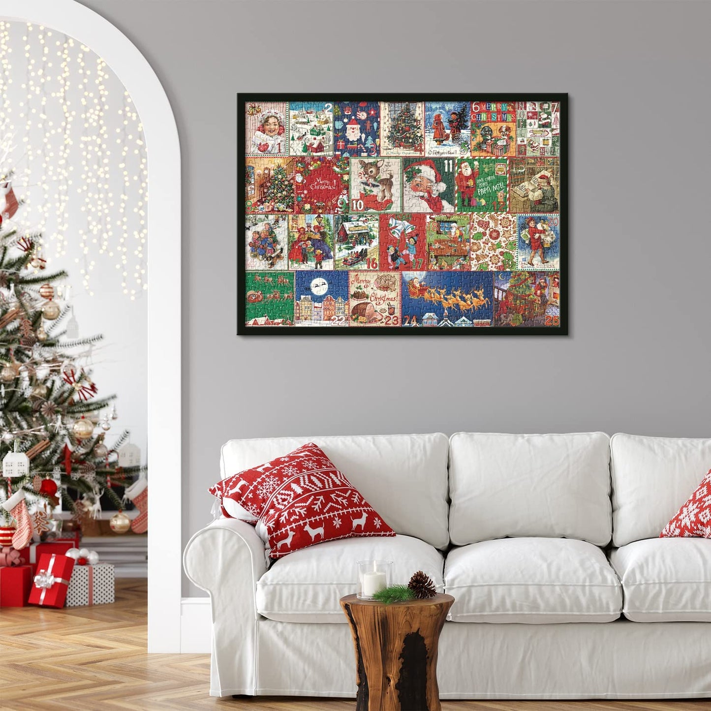 Calendario dell’Avvento Puzzle di Natale – Set di Puzzle per Famiglie