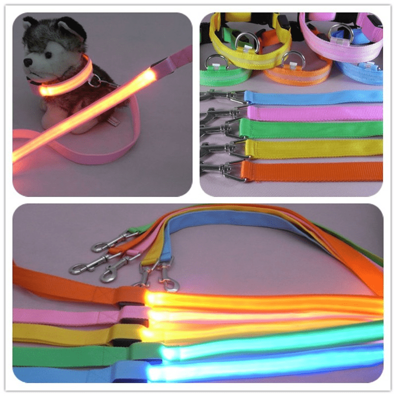 BRIGHTBARK – Guinzaglio LED per cani con ricarica USB e design riflettente