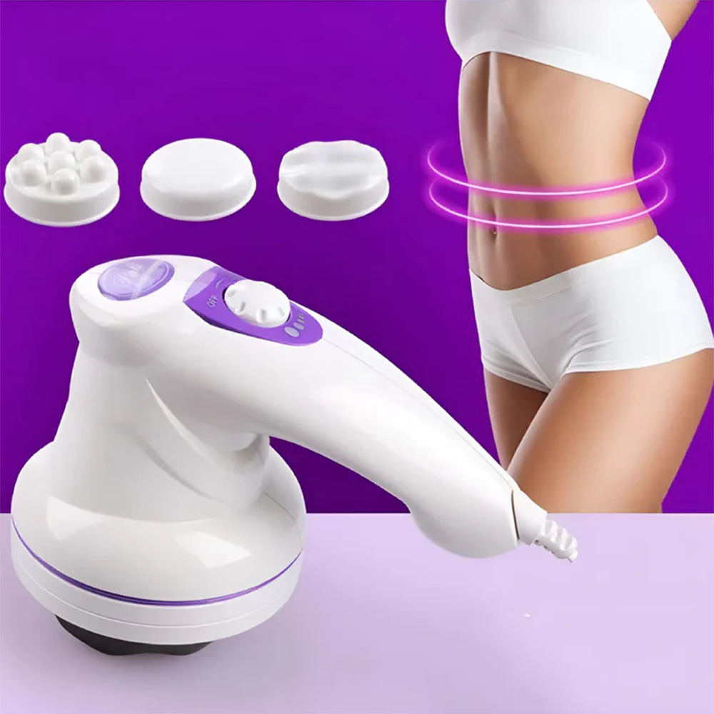 Massaggiatore Anticellulite Portatile Body Sculptural – Vibrazione Tonificante con 3 Testine Intercambiabili