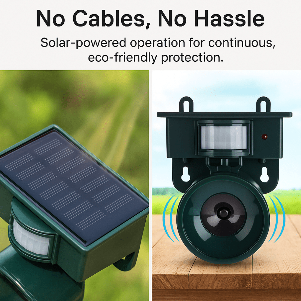 BIRDGUARD SENSOR - Repellente per uccelli con sensore di movimento per una protezione efficace