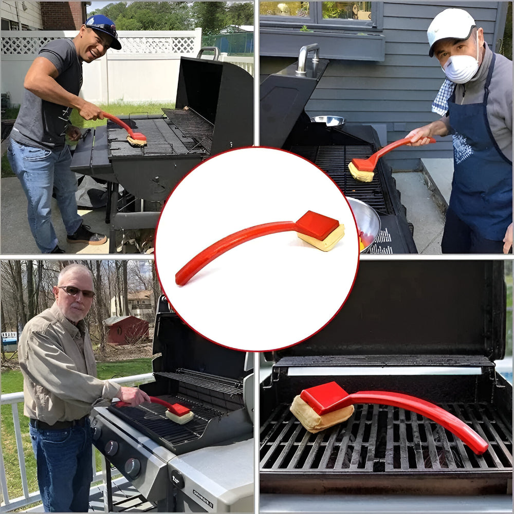 Spazzola per Pulizia del Grill – Pulitore a Vapore Senza Setole con Manico Lungo