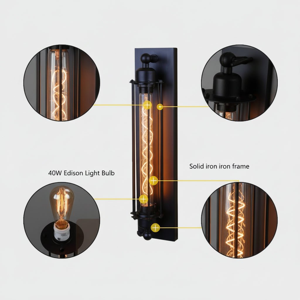 REGALIGHT – Lampada da parete LED classica in stile retrò per illuminazione atmosferica