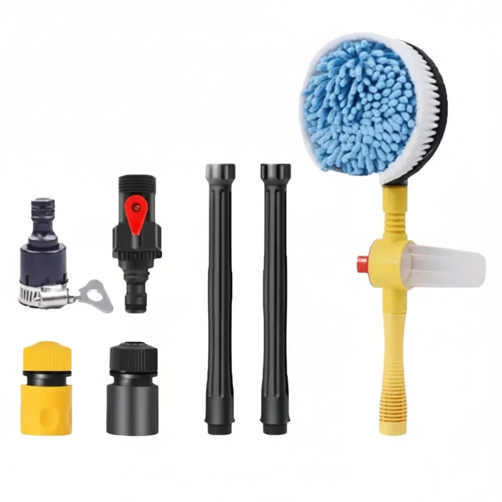 PowerClean 360° kit per lavaggio auto - spazzola rotante alimentata dall'acqua