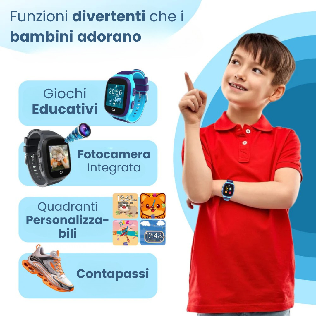 Rassivo™ – Reloj GPS Infantil 4G con Llamadas, Videollamadas y Localización en Tiempo Real, Seguro y sin Suscripción