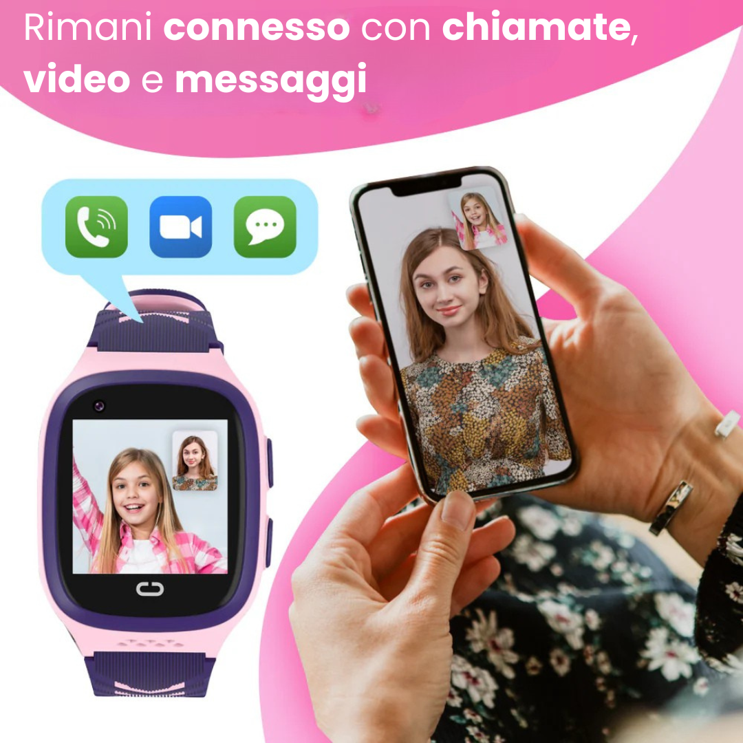 Orologio GPS Bambini senza Abbonamento con Chiamate e Zona Sicura – Rassivo™