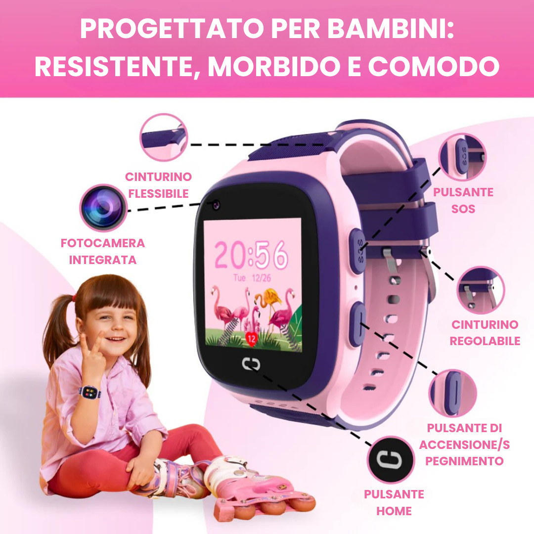 Rassivo™ – Reloj GPS Infantil 4G con Llamadas, Videollamadas y Localización en Tiempo Real, Seguro y sin Suscripción