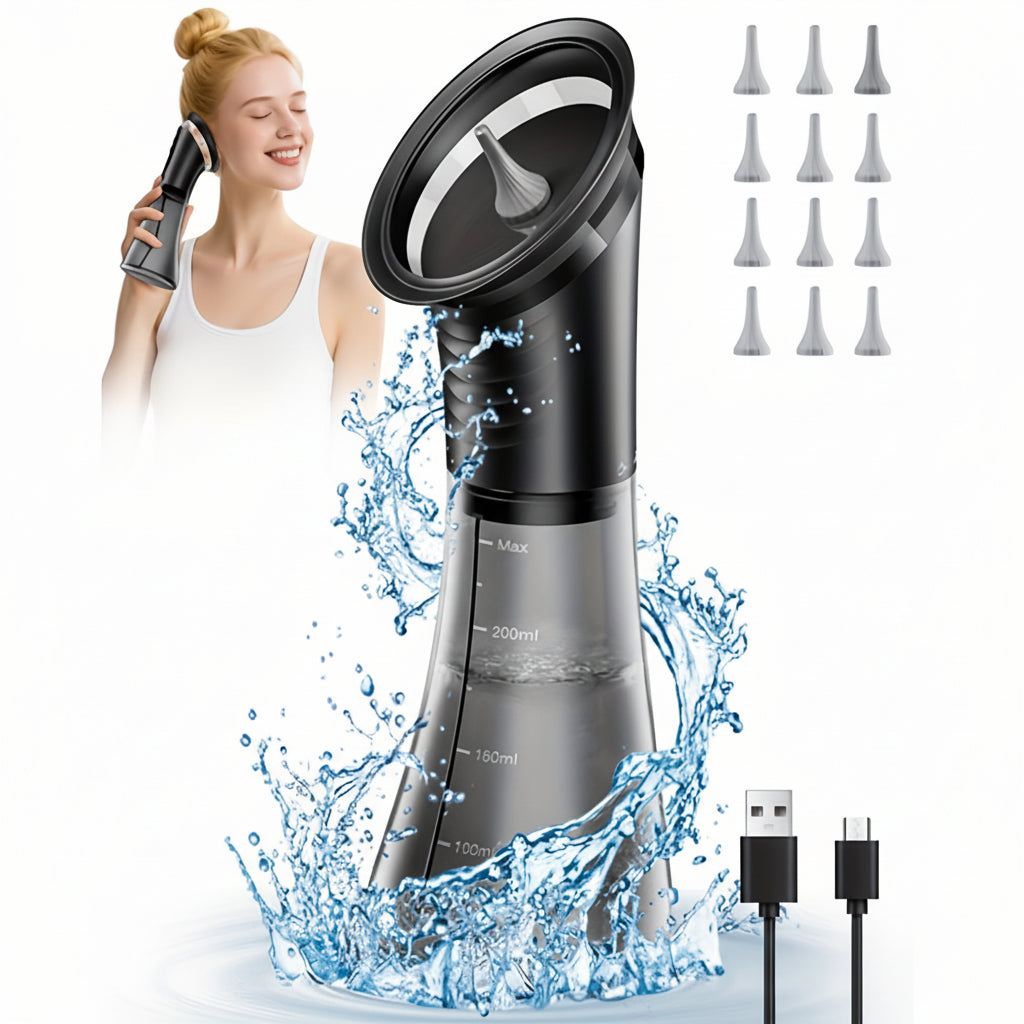 Estrattore elettrico di cerume, pulitore ricaricabile USB e sistema ad acqua