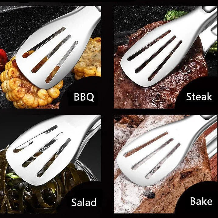 GRIPTONG – Pinze da griglia in acciaio inossidabile per presa precisa e per servire