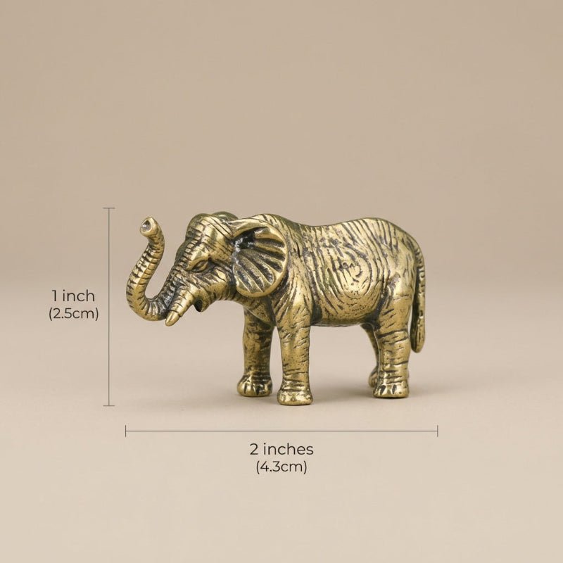 BRASSLINE - Elefante in ottone fatto a mano, esclusivo, per elementi decorativi