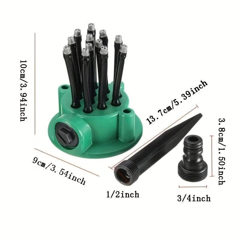 AQUASPREAD – Irrigatore automatico multi-testa a 360 gradi per ampie aree del giardino