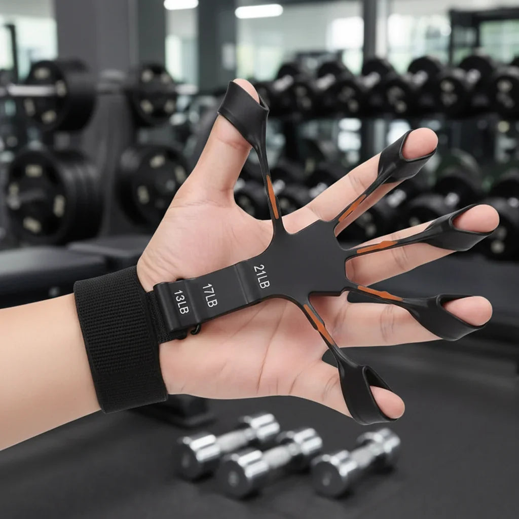 GripForce - allenatore per dita e mano con 6 livelli di resistenza per una maggiore forza di presa e flessibilità