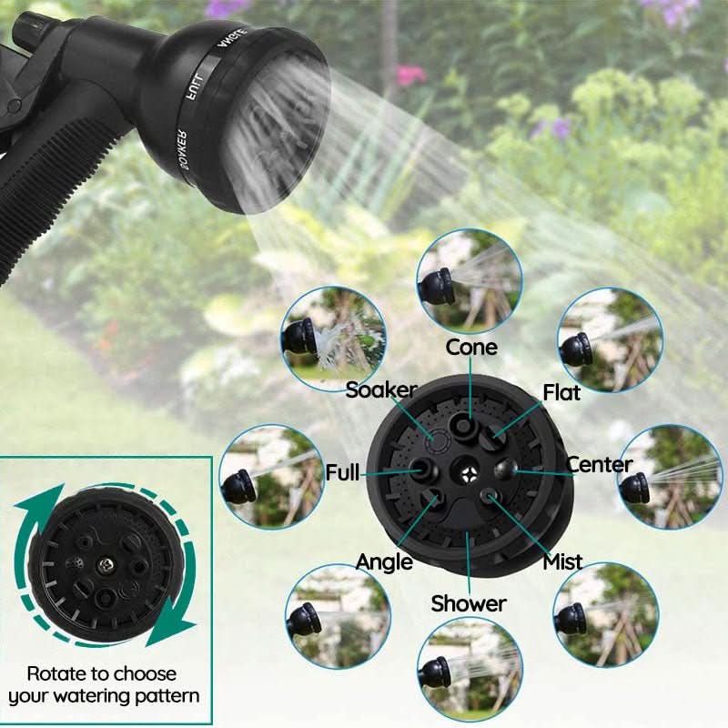 HydroFlow Max Tubo da Giardino | Tubo d'acqua elastico e durevole | Senza pieghe per giardino, piante e pulizie