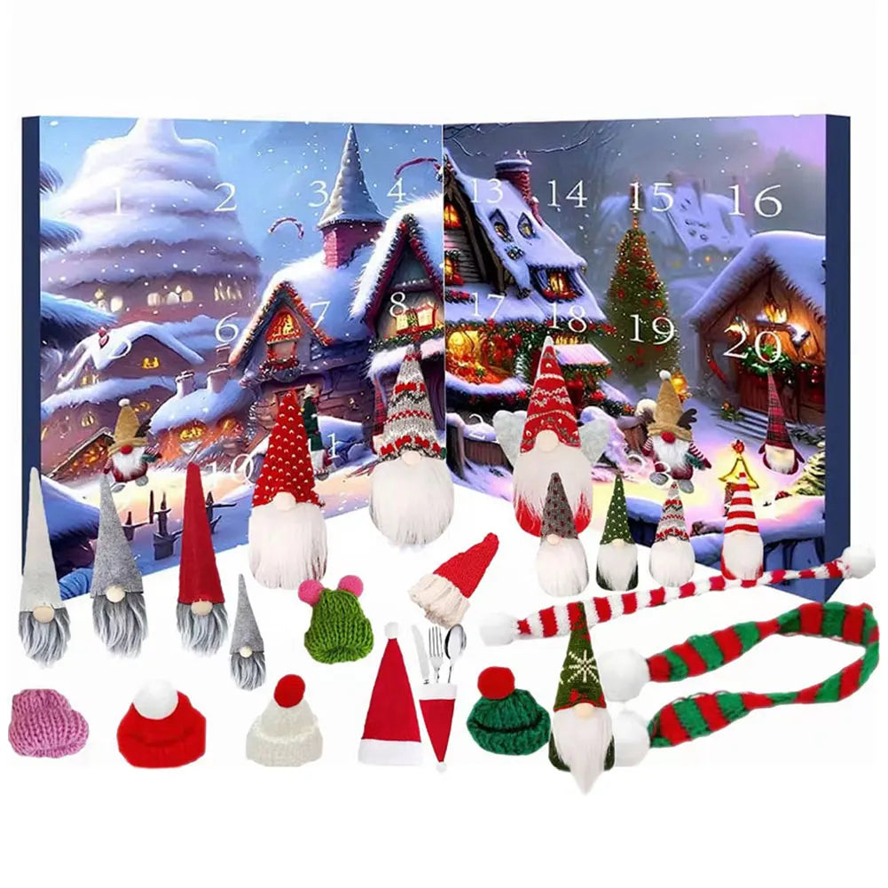 GnomeMagic | Calendario dell'Avvento natalizio con peluche stravagante per bambini, edizione 2025