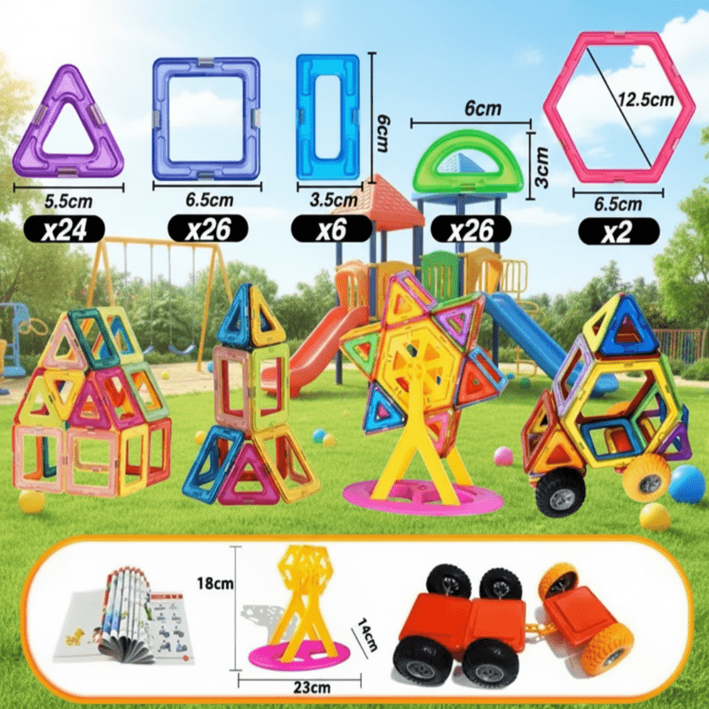 FUNNIBLOX – Set creativo di blocchi magnetici per bambini
