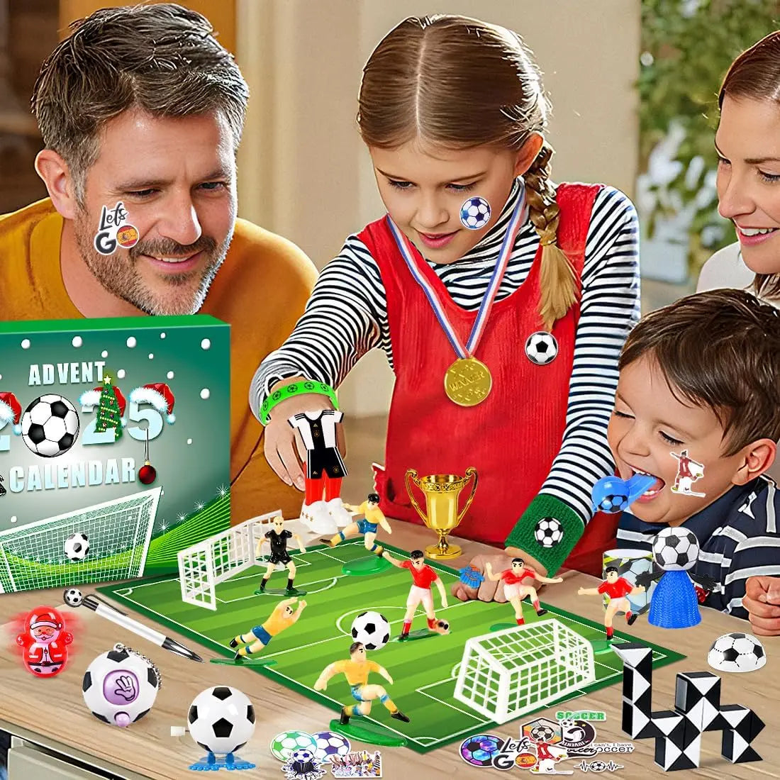 KickOffJoy | Calendario dell'Avvento calcistico divertente per bambini, edizione 2025