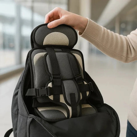 Seggiolino per bambini | Seggiolino da viaggio pieghevole per spostamenti | Montaggio rapido con sistema di cinture | GoSeat