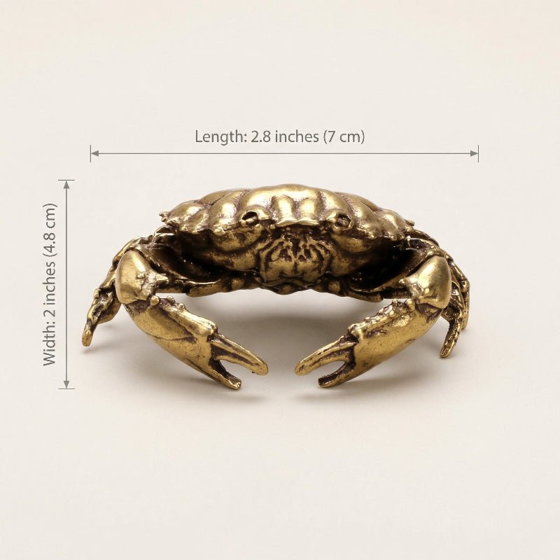 SEAVIEW - Figurina di granchio in ottone elegante per decorazione costiera