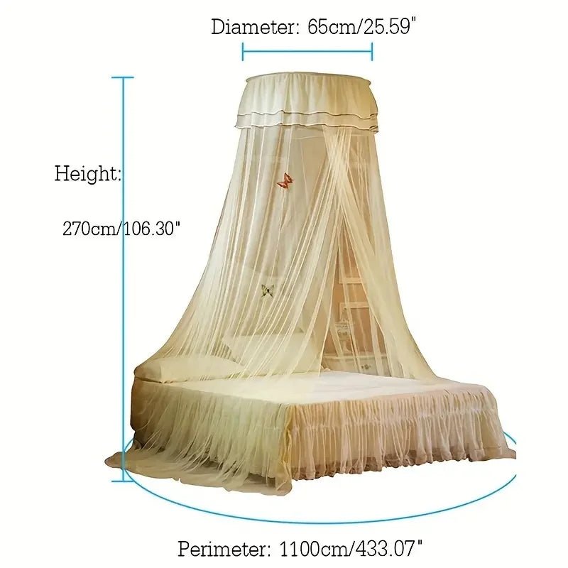 DREAMDOME – Rete antizanzare a cupola elegante con decorazione di farfalle luminose