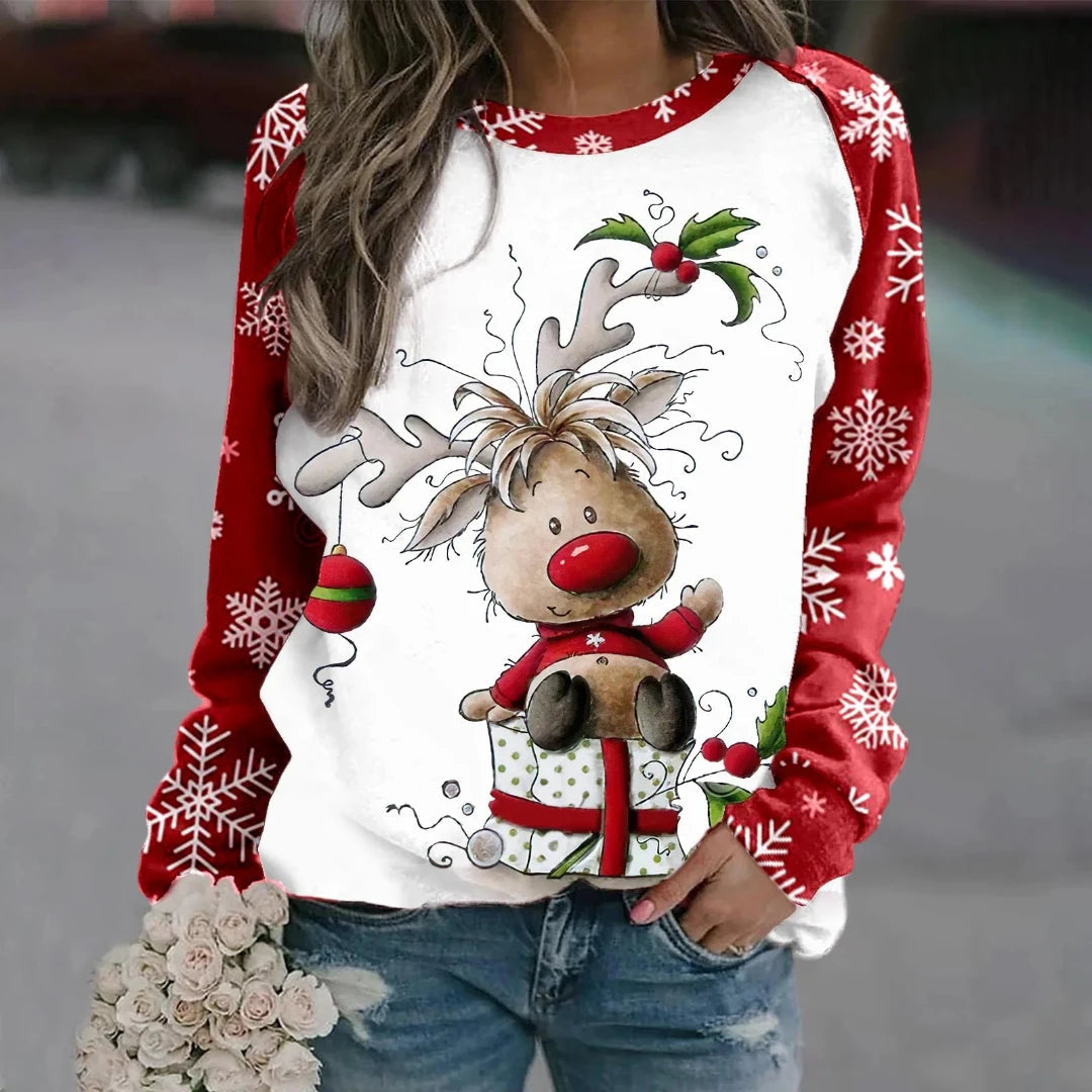 Maglione natalizio caldo e morbido da donna