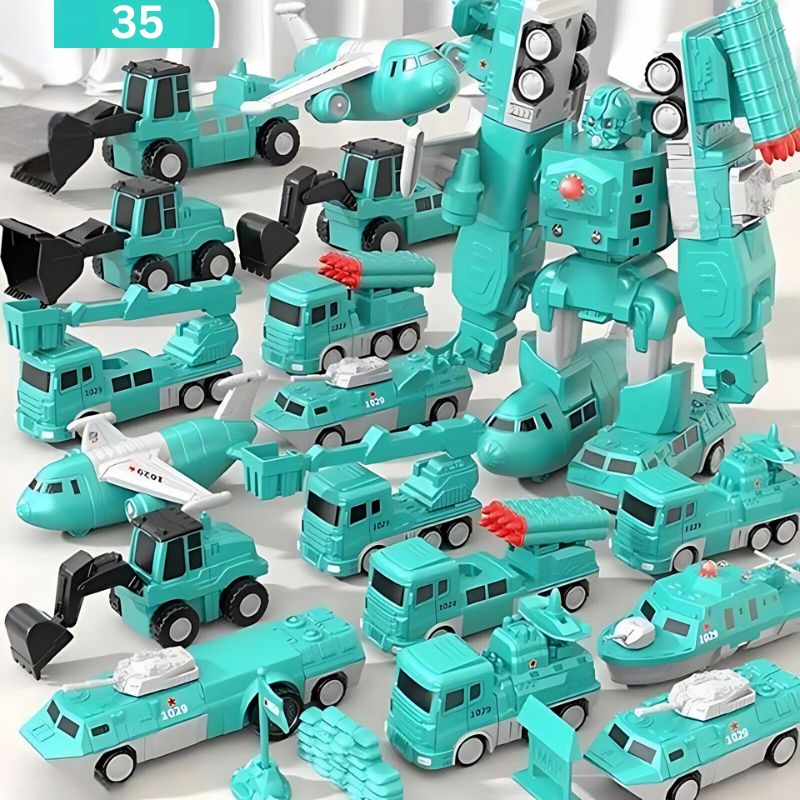 Giocattolo Magnetico di Costruzione e Trasformazione – Auto Ingegneristiche Educative