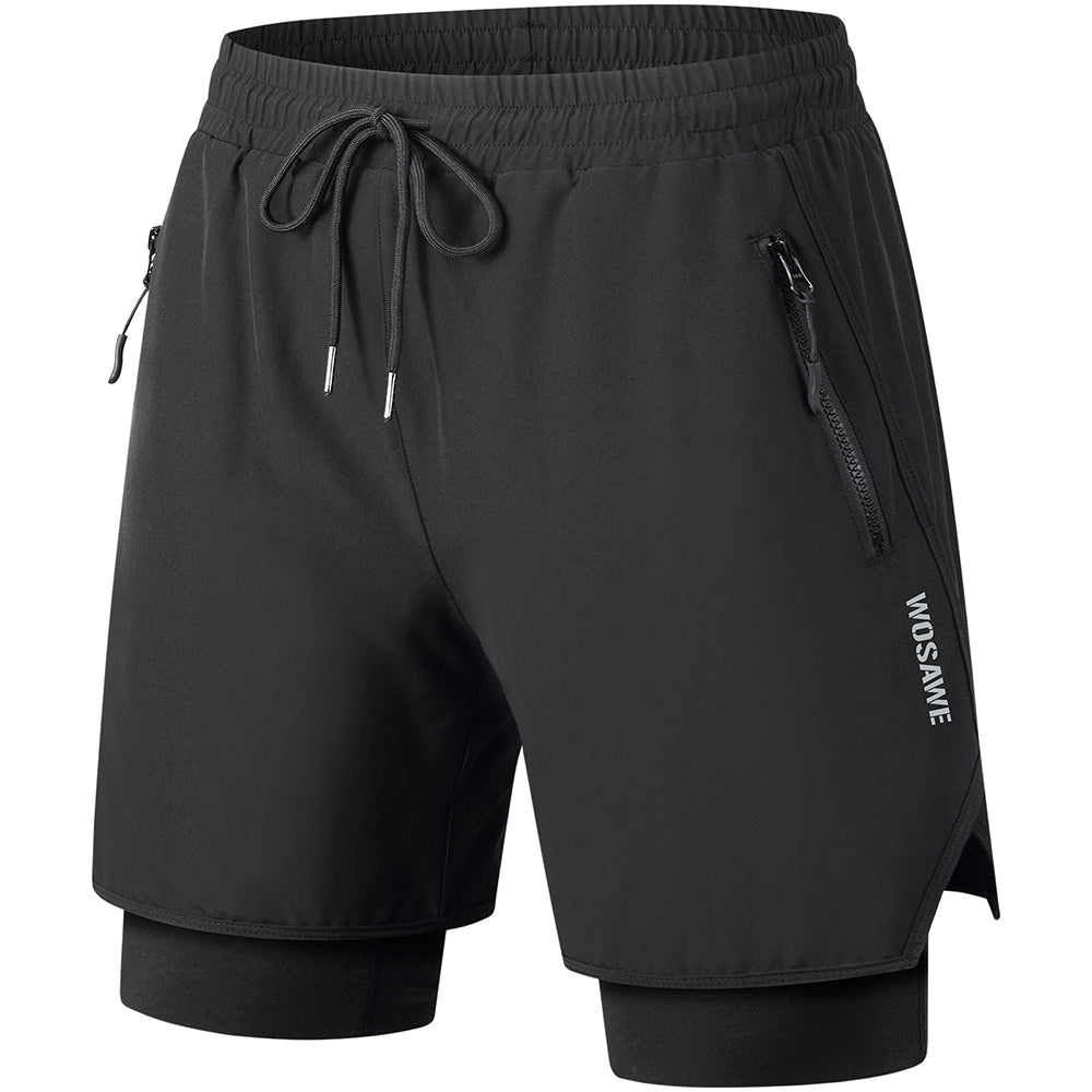 Pantaloncini da ciclismo da uomo 2 in 1 – Imbottiti 3D, traspiranti e ad asciugatura rapida