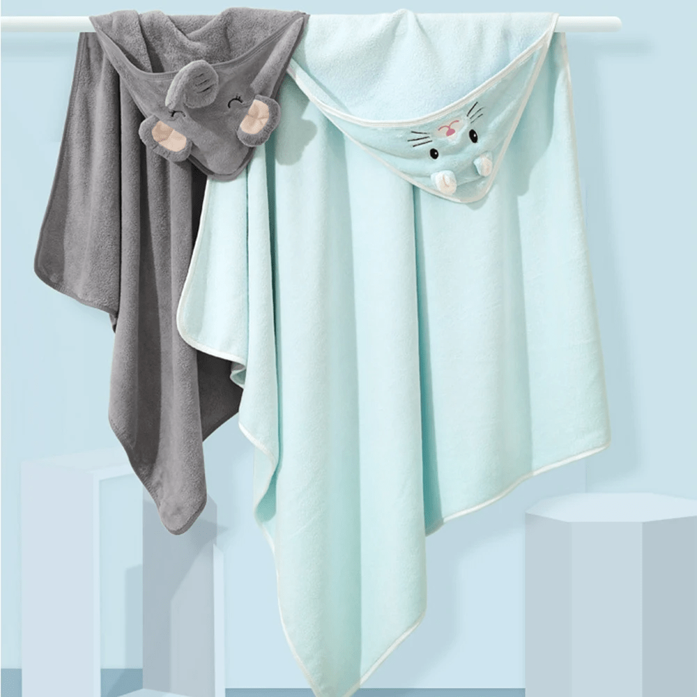 COZYCRADLE – Asciugamano da bagno morbido per neonati, per asciugatura delicata e coccole affettuose