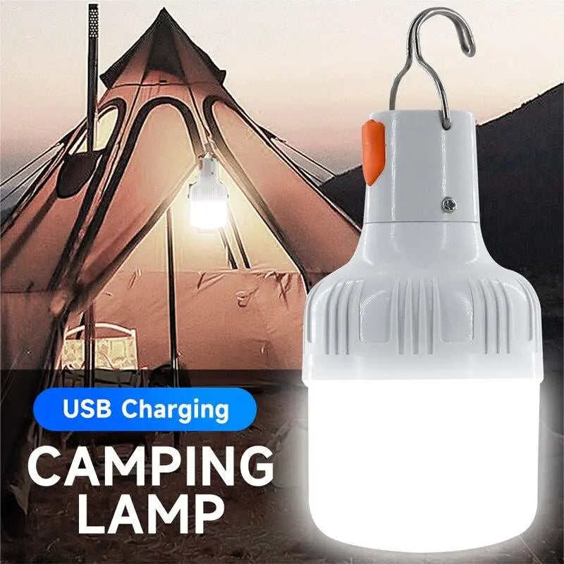 Lanterna da Campeggio LED Ricaricabile | Potente, Resistente & con Porta USB