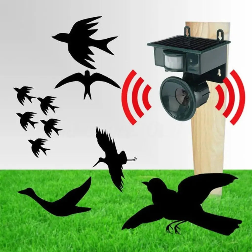 Repellente per Piccioni e Corvi™ | Ultrasuoni con Sensore di Movimento – Protezione Sicura ed Efficace