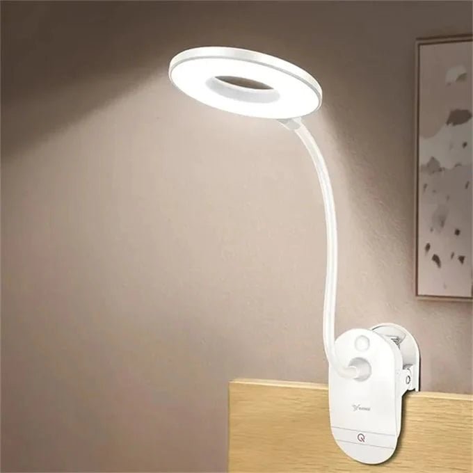 LUMICLIP – Lampada da Lettura LED USB con Morsetto, Funzione Dimmer e Collo Regolabile